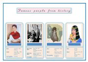 English Worksheet: Famous people from history