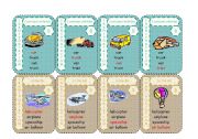 English Worksheet: A card game  transportation part 3/3