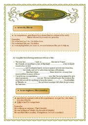 English Worksheet: AS / LIKE