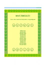 English Worksheet: TELLING THE TIME