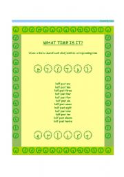 English worksheet: TELLING THE TIME