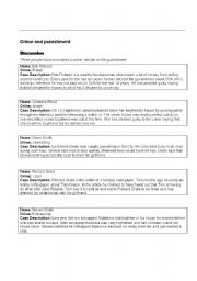 English Worksheet: Crime and Punishment