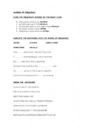 English worksheet: adverbs of frequency