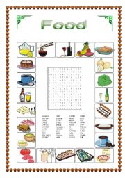 English Worksheet: food 