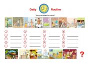 English Worksheet: Daily Routine