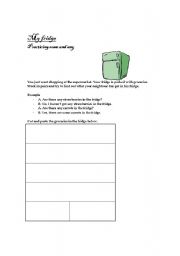 English Worksheet: My Fridge