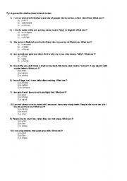 English Worksheet: Riddles about animals