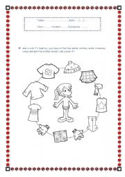 English Worksheet: Clothes