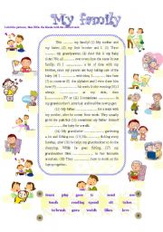 English Worksheet: My family