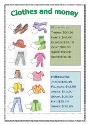 English Worksheet: Asking for prices (pair game- speaking activity)