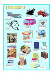 English Worksheet: TRAVELLING