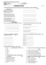 English Worksheet: test about simple past