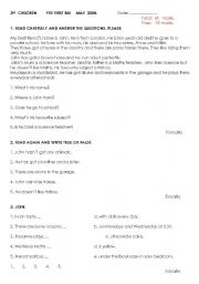 English worksheet: TEST