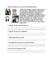 English Worksheet: Used To