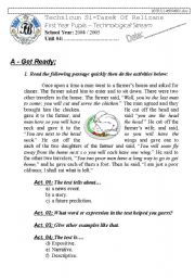 English Worksheet: Narrating-Telling a Story (Author-Bouabdellah)