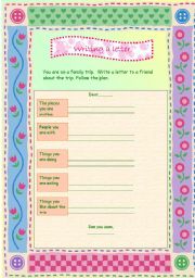English Worksheet: Writing a letter