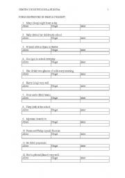 English Worksheet: SIMPLE PRESENT