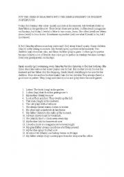 English Worksheet: simple present vs present continuous