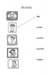 English Worksheet: The family