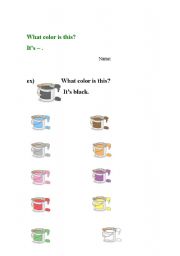 English Worksheet: What color is this?