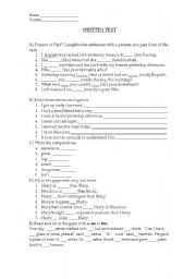 English worksheet: PAST