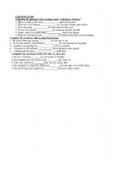 English Worksheet: and- but- so- because