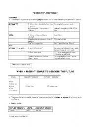 English worksheet: future