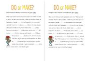 English Worksheet: Do or make?