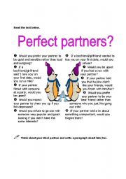 English Worksheet: Perfect Partners