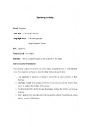 English worksheet: Family members