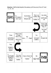 English Worksheet: Board Game, Family