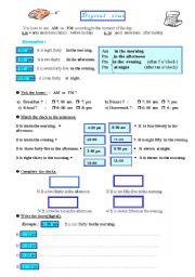 English Worksheet: Digital time