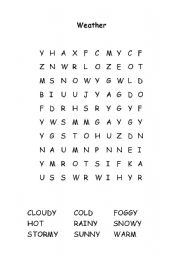 Weather wordsearch