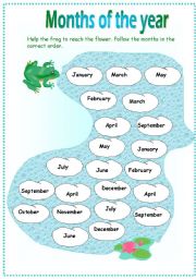 English Worksheet: Months of the year