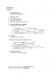 English worksheet: test