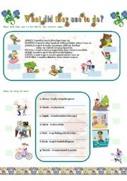 English Worksheet: USED TO