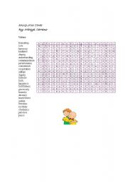 English Worksheet: Values crossword