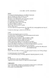 English Worksheet: animal idioms