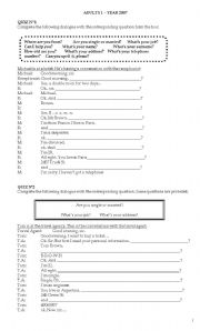 English Worksheet: quiz for greeting
