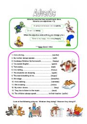 English Worksheet: Adverbs