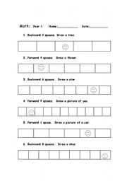 English worksheet: Elementary Math Year 1; Backwards and Forwards 