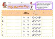 English Worksheet: My reading log