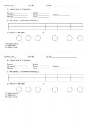 English worksheet: days, months and the time