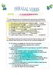 English Worksheet: Phrasal verbs