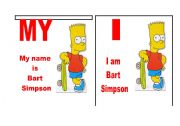 English worksheet: my - I bart simpson