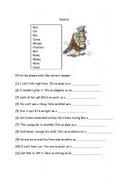 English Worksheet: Similes