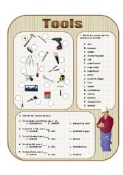 English Worksheet: Tools