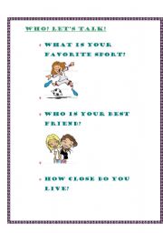 English worksheet: FIRST DAY INTRODUCTIONS