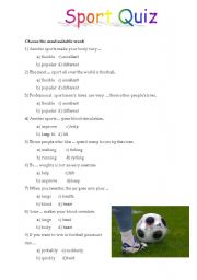 English Worksheet: Sport Quiz