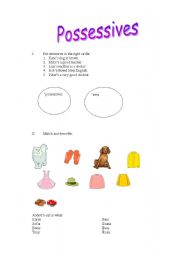 English worksheet: Possessives